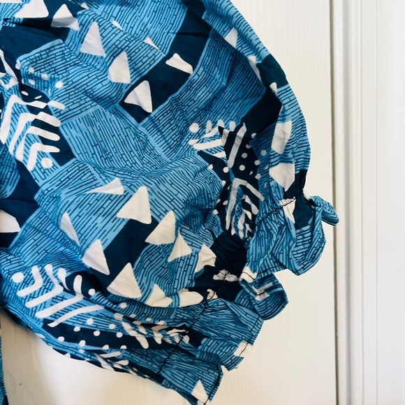 Blue Geometric Patterned Dress - Picture 7 of 8